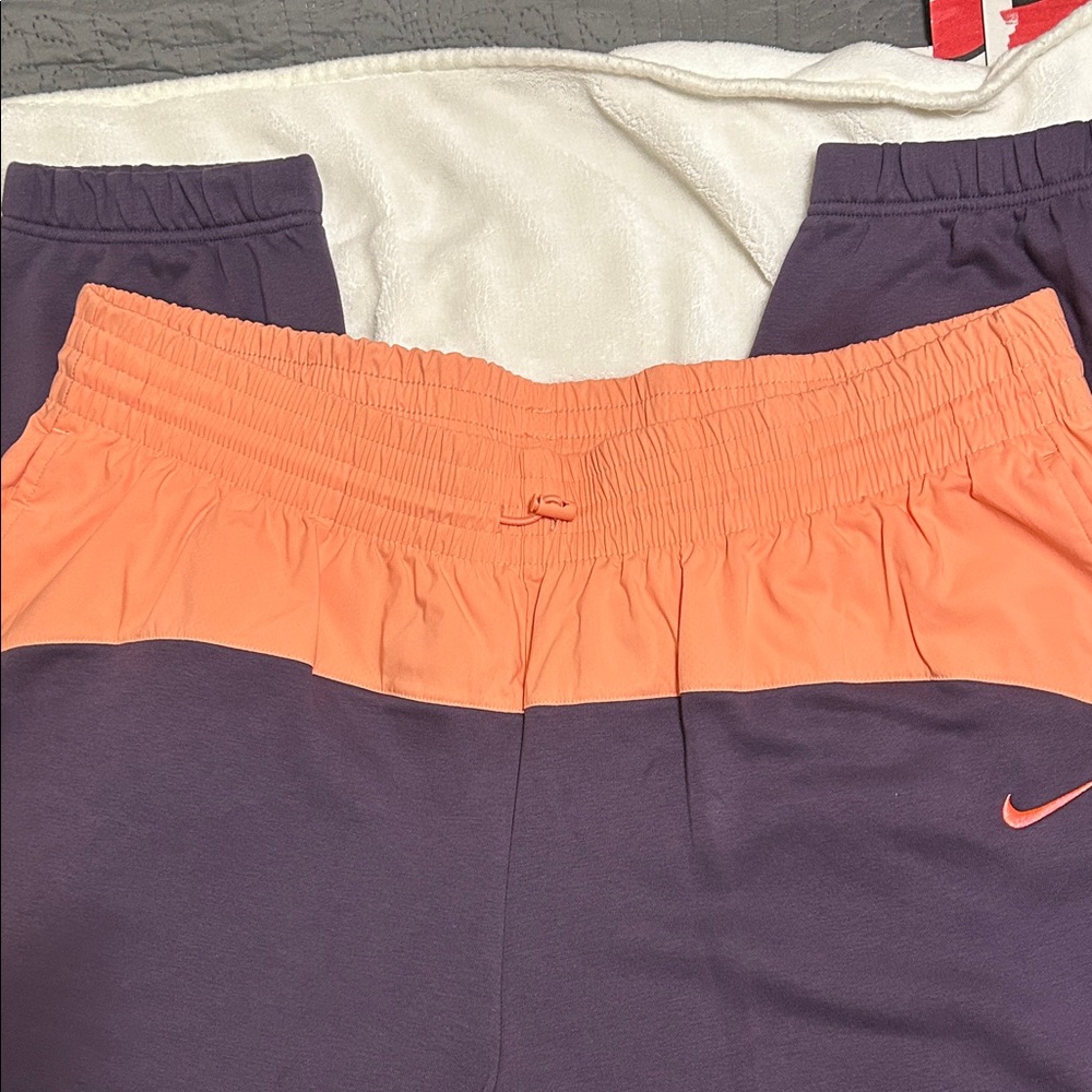 Nike Women's Purple and Orange Joggers - Picture 3 of 4